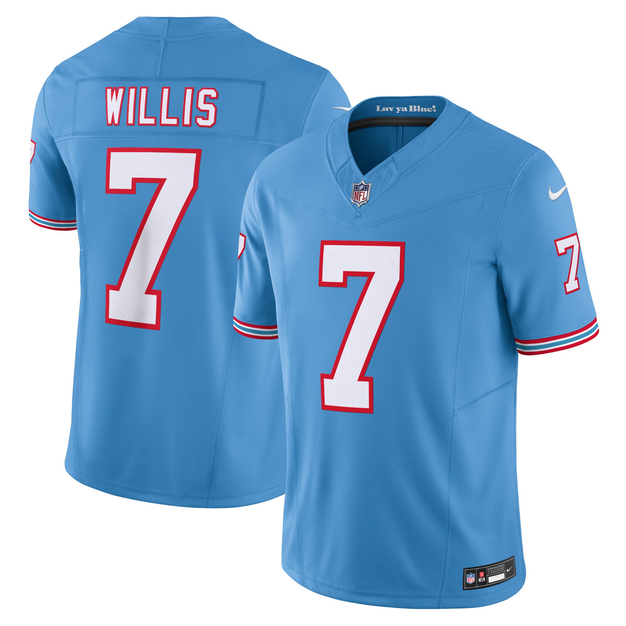 Malik Willis Tennessee Titans Nike Vapor F.U.S.E. Limited Jersey   Light Blue