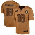 Justin Jefferson Minnesota Vikings Nike Youth 2023 Salute To Service Limited Jersey   Brown