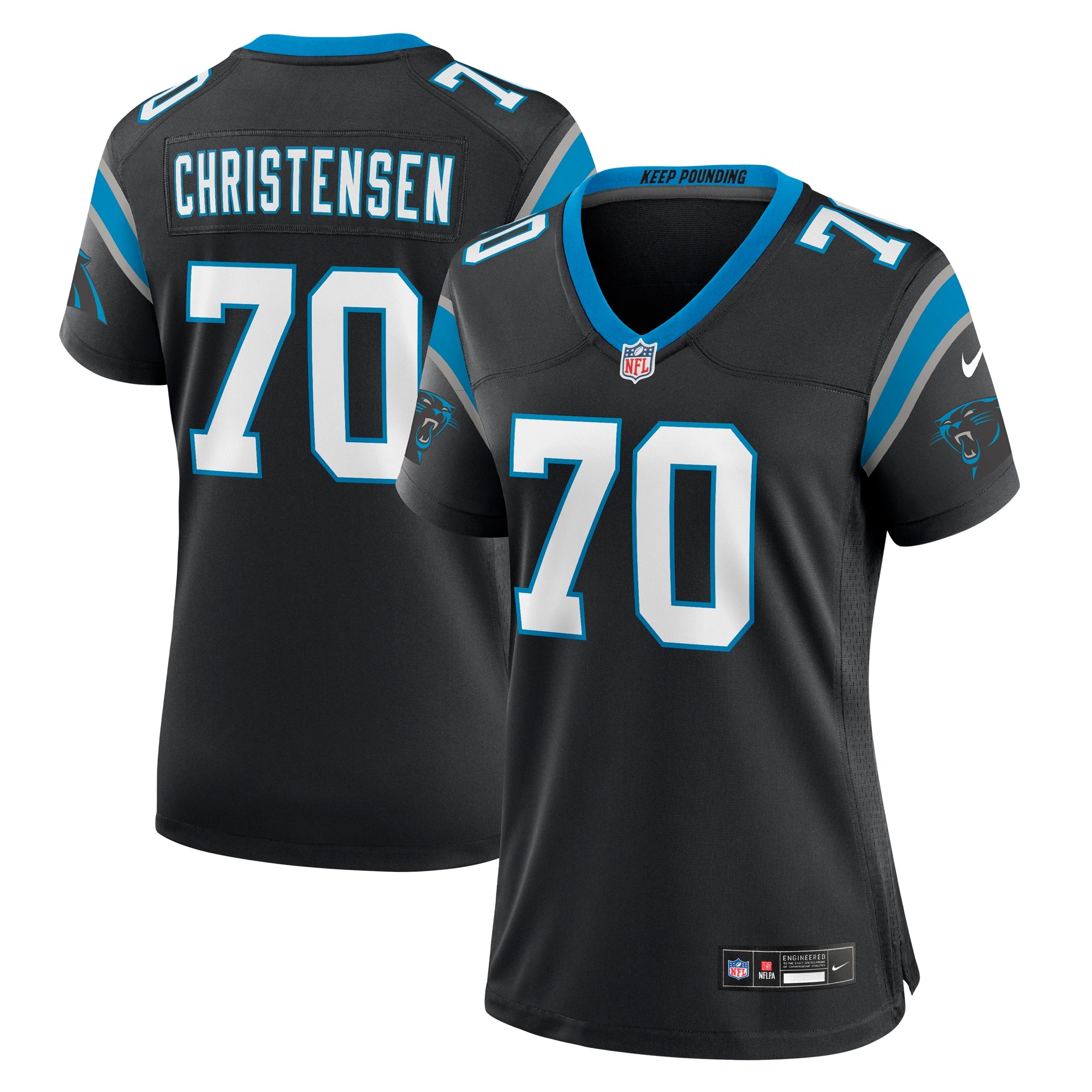 Brady Christensen Carolina Panthers Nike Women s Team Game Jersey   Black