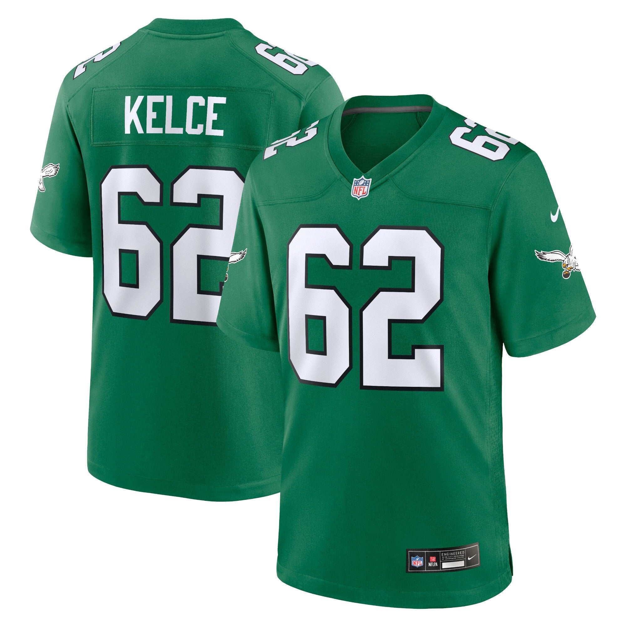 Jason Kelce Philadelphia Eagles Nike Youth Game Jersey   Kelly Green
