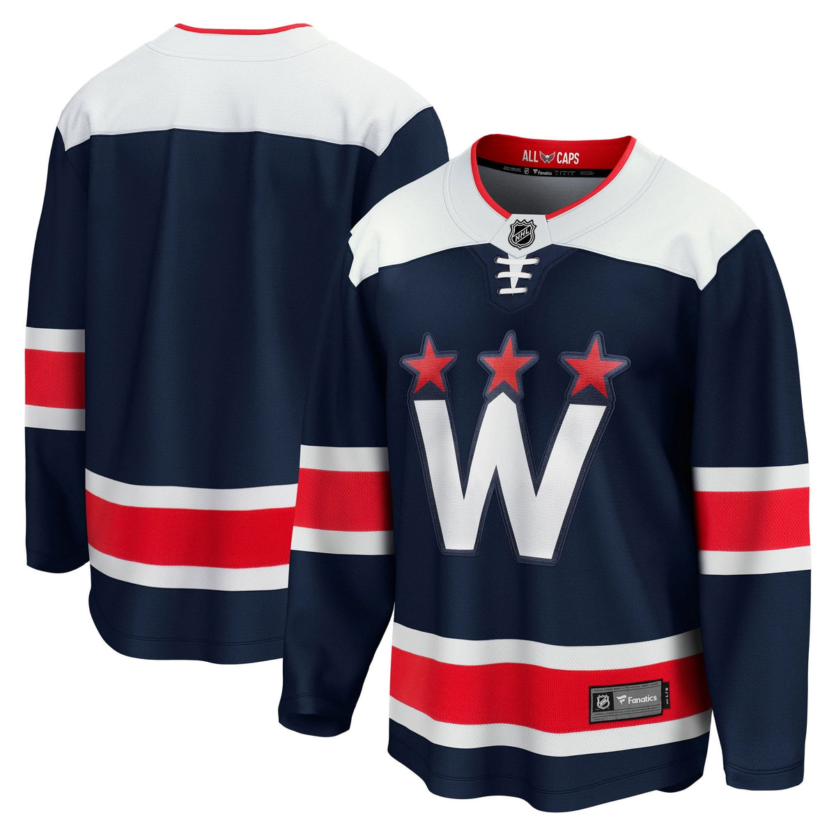 Men's Fanatics Branded Navy Washington Capitals 2020/21 Alternate Premier Breakaway Jersey
