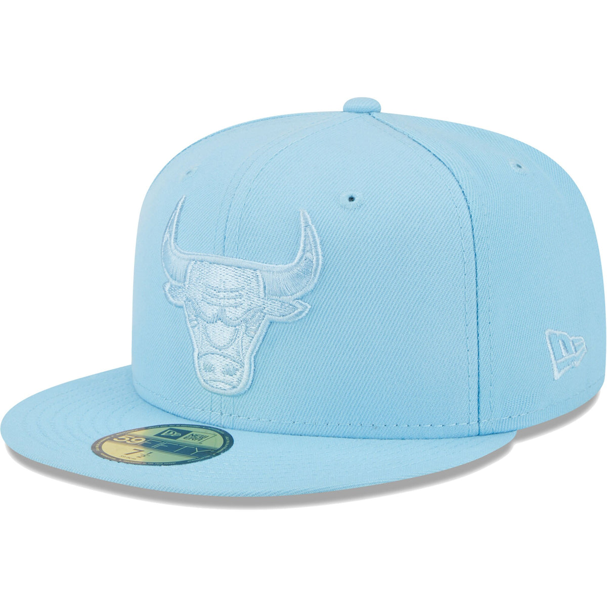 Chicago Bulls New Era Spring Color Pack 59FIFTY Fitted Hat - Powder Blue