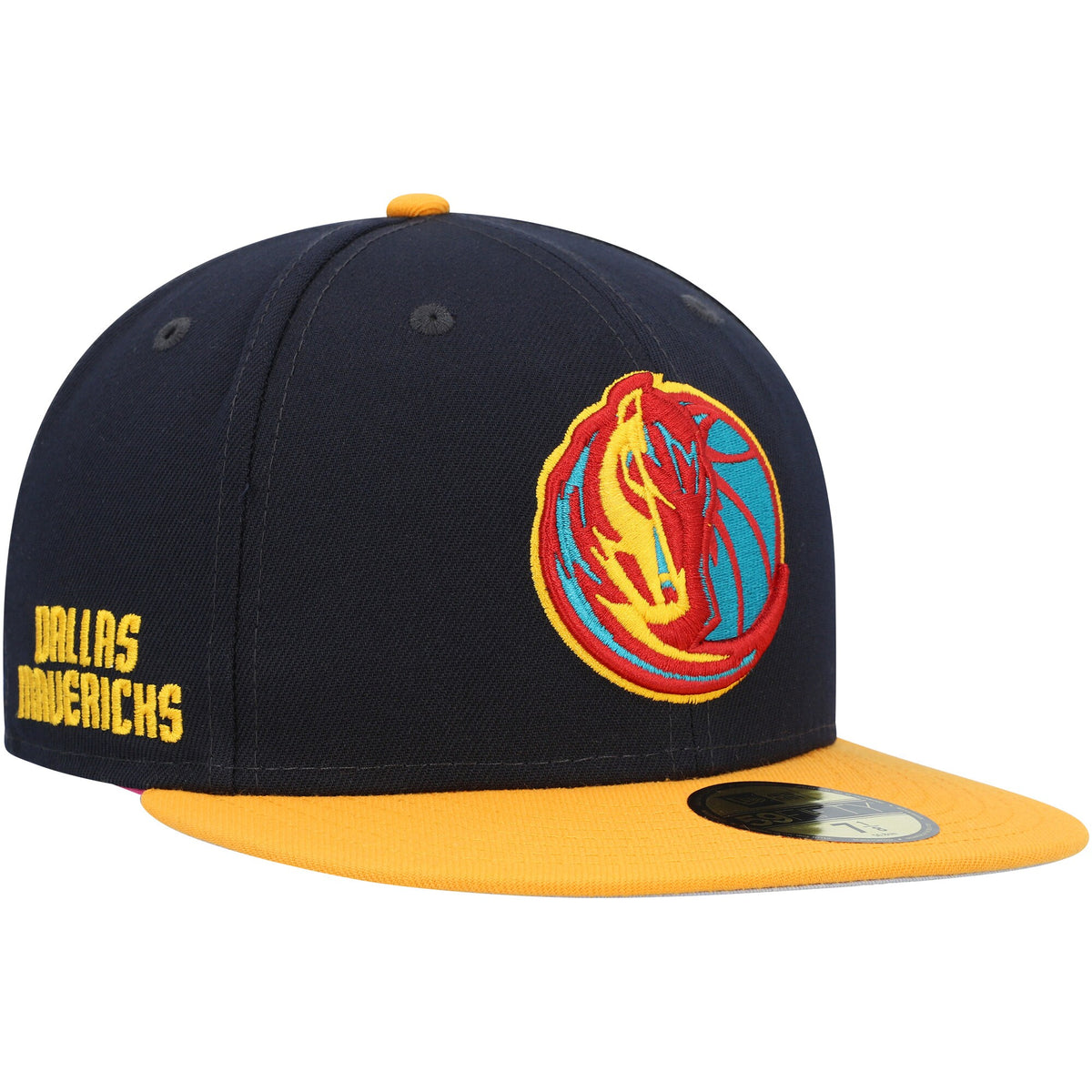 Dallas Mavericks New Era Midnight 59FIFTY Fitted Hat - Navy/Yellow