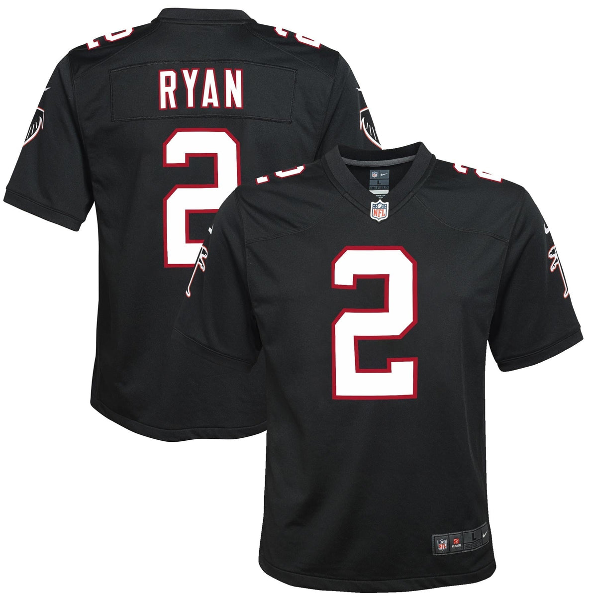 Youth Nike Matt Ryan Black Atlanta Falcons Throwback Game Jersey