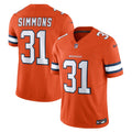 Men s Nike Justin Simmons Orange Denver Broncos Vapor F.U.S.E. Limited Jersey