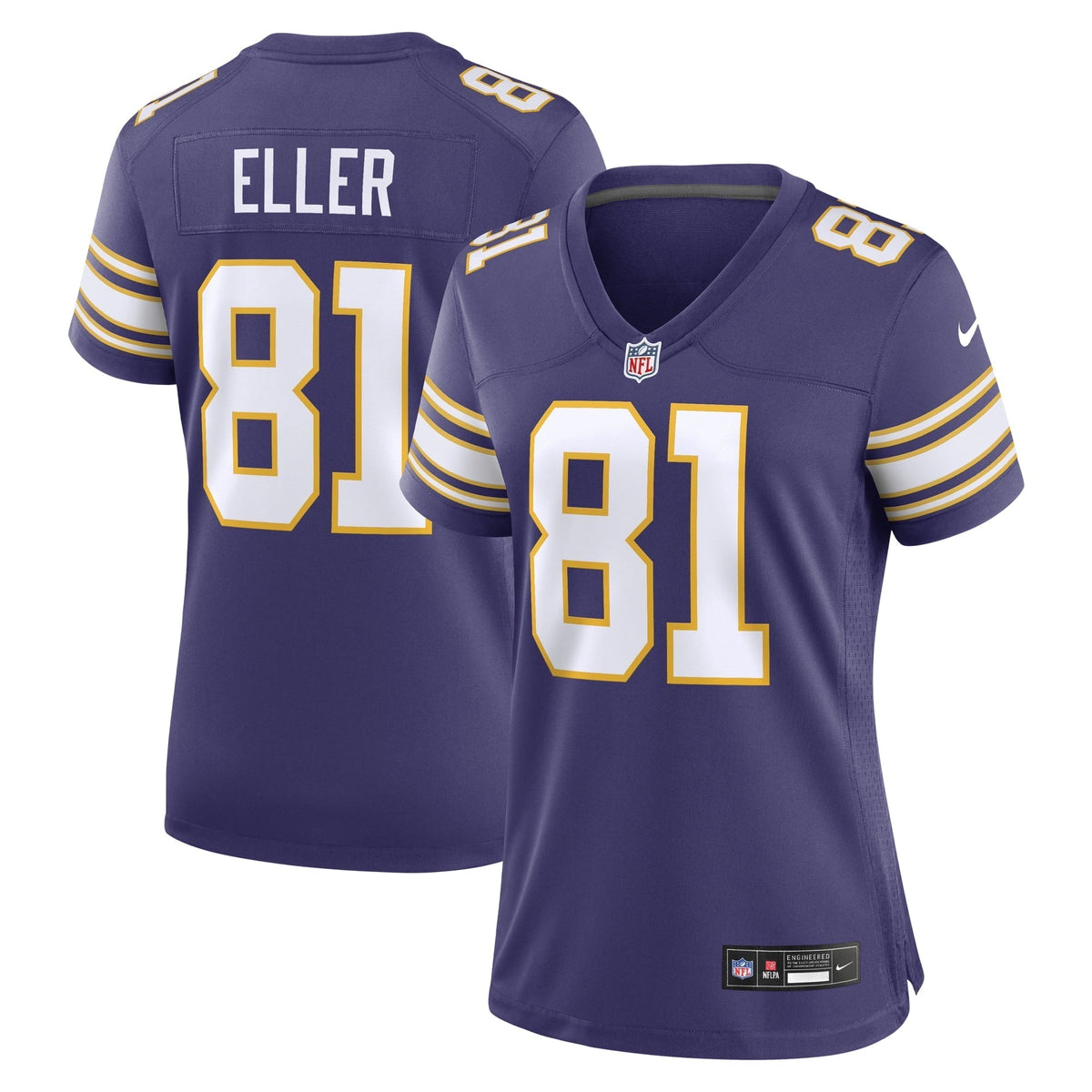Women s Nike Carl Eller Purple Minnesota Vikings Classic Retired Player Jersey