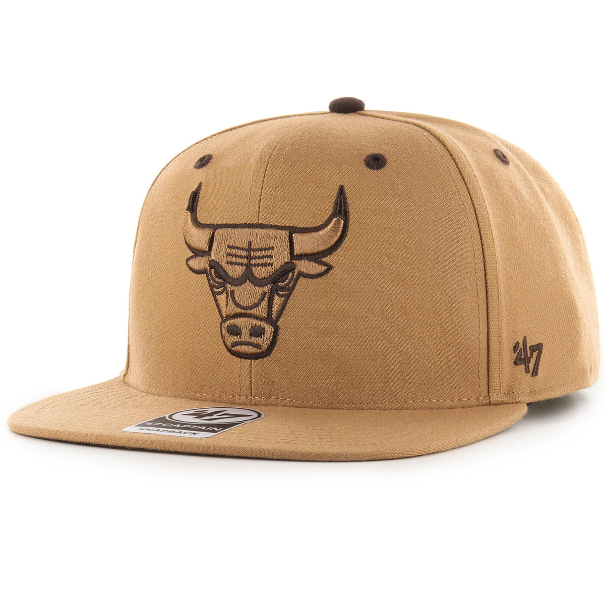 Chicago Bulls '47 Toffee Captain Snapback Hat - Tan