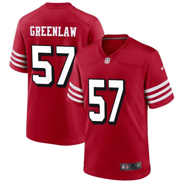 Men s San Francisco 49ers  Dre Greenlaw New Red Stitched Game Jersey