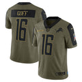 Jared Goff Detroit Lions Nike 2021 Salute To Service Limited Player Jersey   Olive
