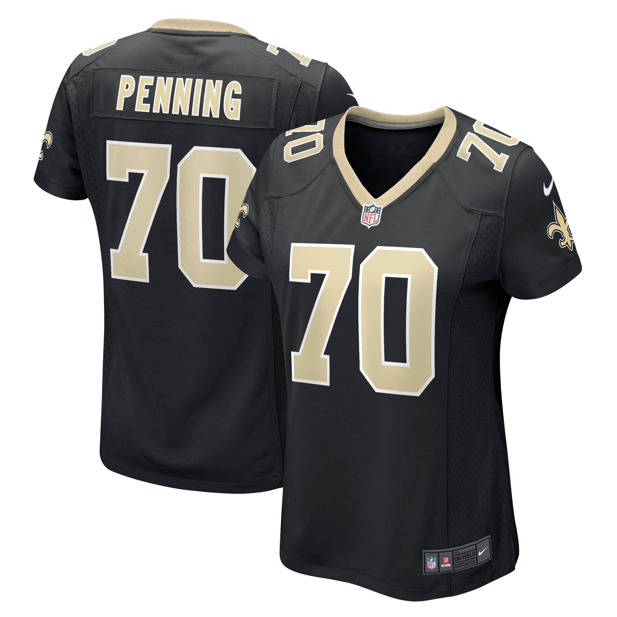 Women s Nike Trevor Penning Black New Orleans Saints Game Player Jersey