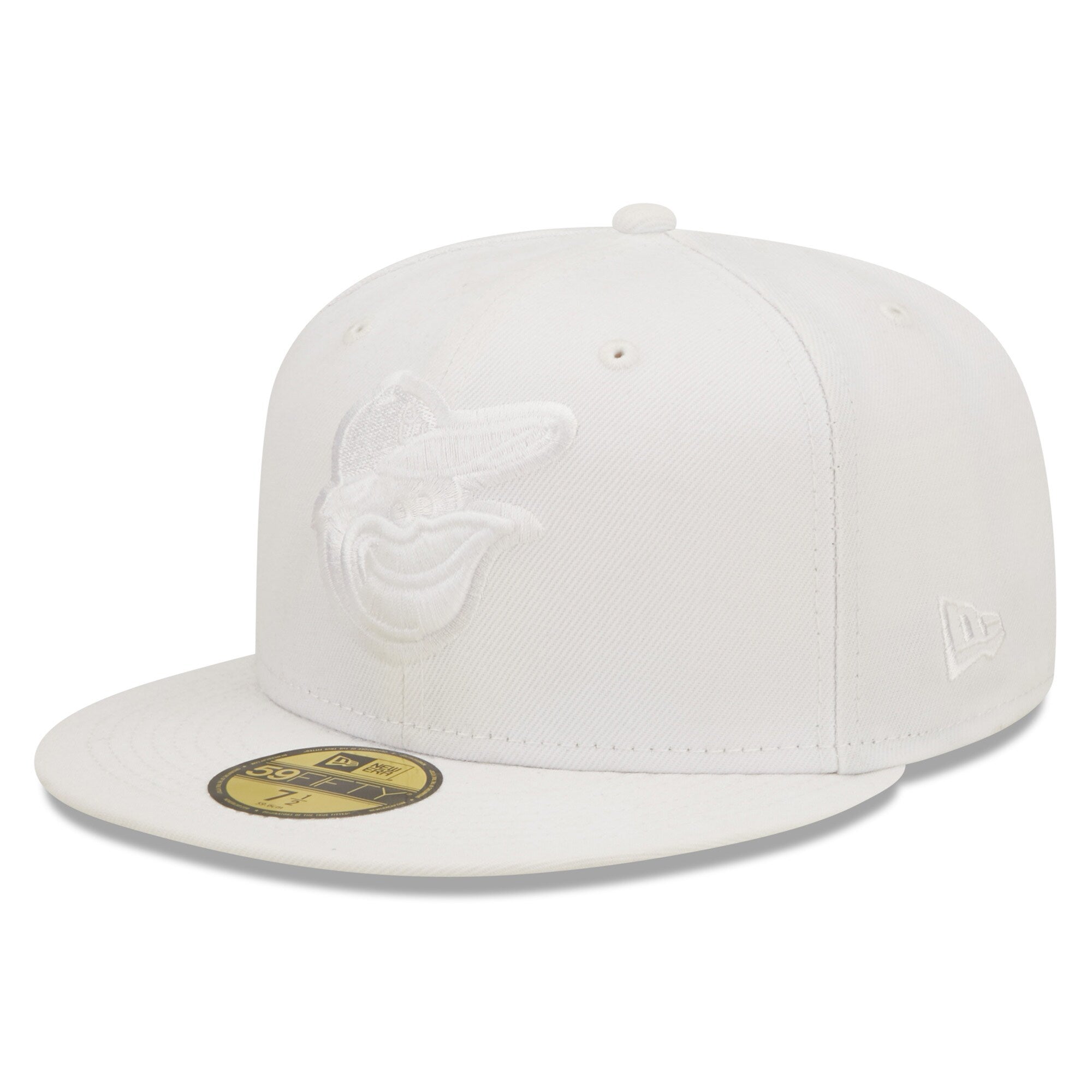 Baltimore Orioles New Era White on White 59FIFTY Fitted Hat