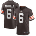 Men s Nike Baker Mayfield Brown Cleveland Browns Game Player Jersey