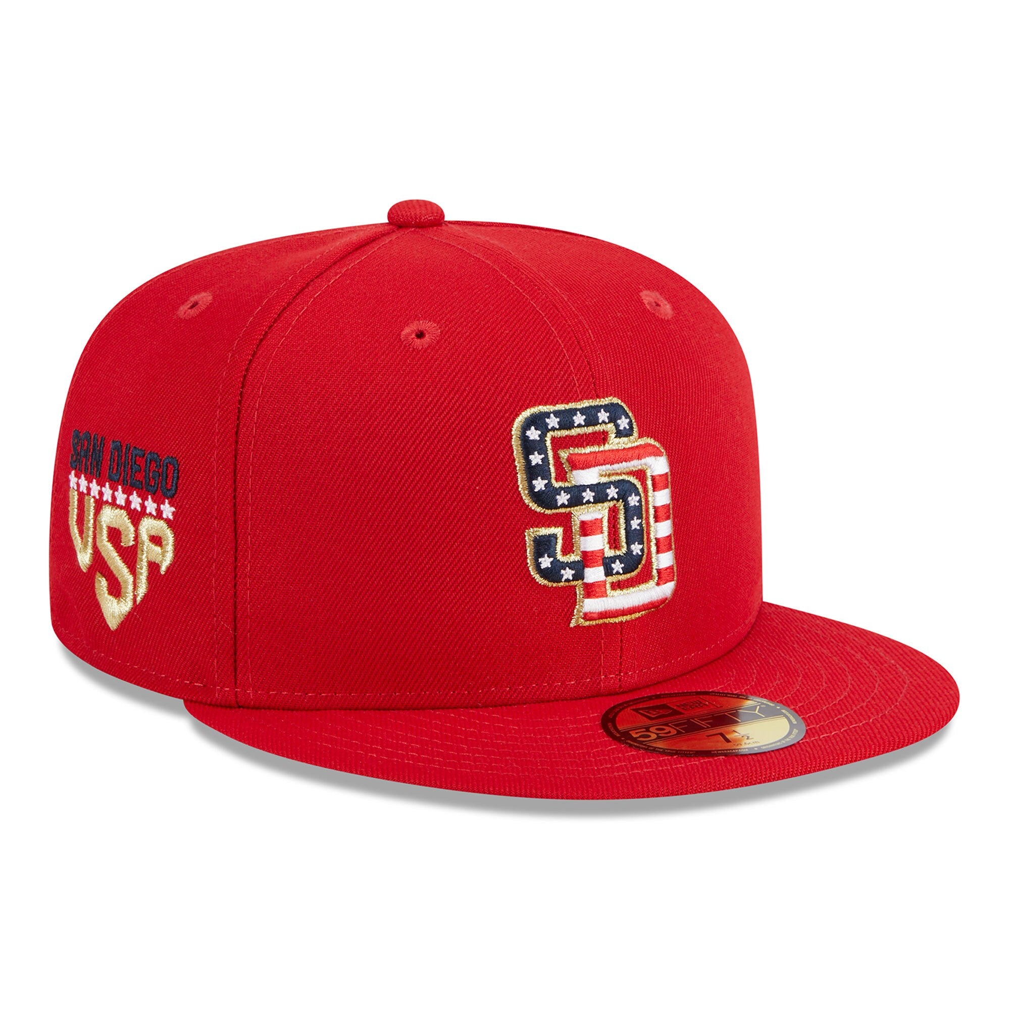 San Diego Padres New Era 2023 Fourth of July 59FIFTY Fitted Hat - Red
