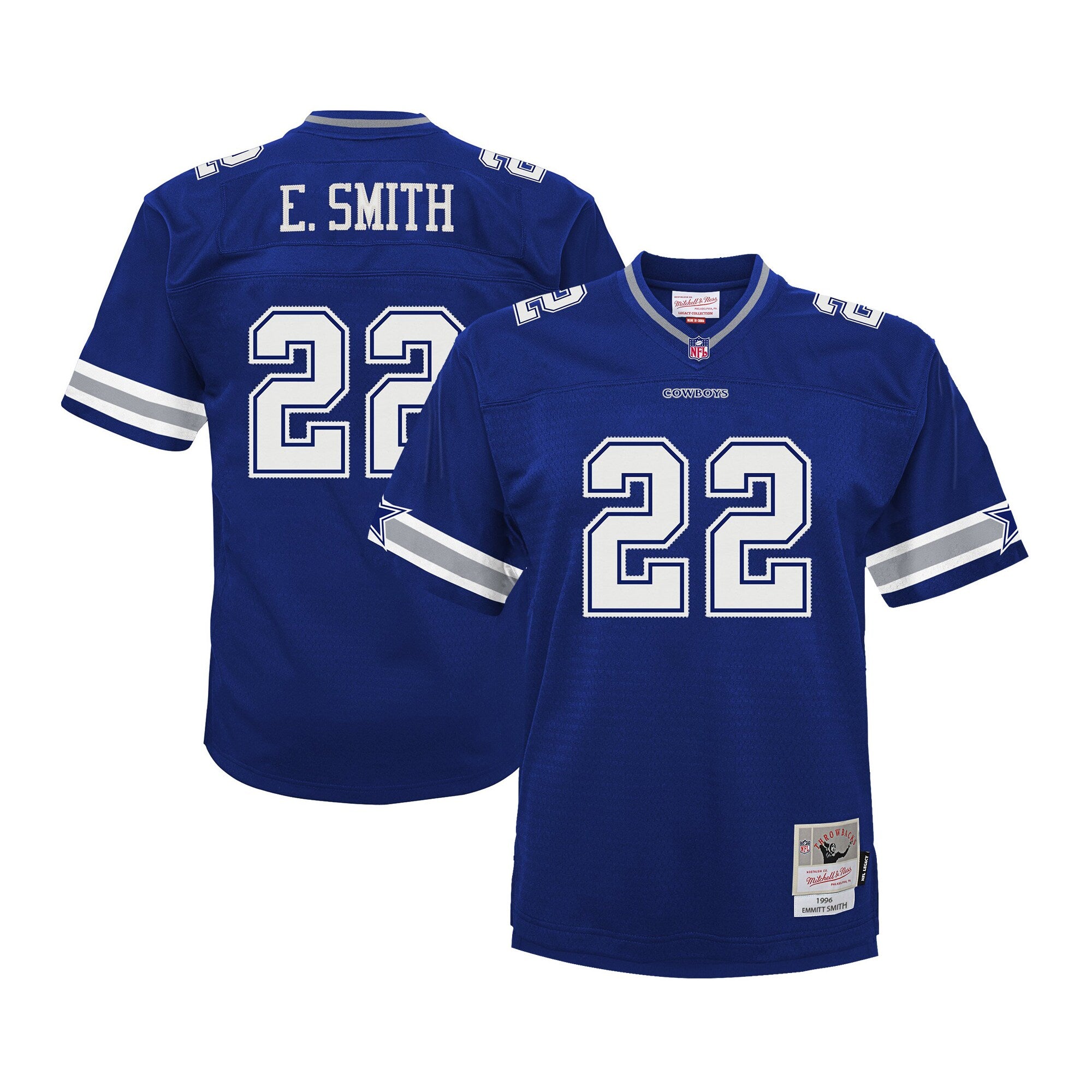 Emmitt Smith Dallas Cowboys Mitchell   Ness Big   Tall 1996 Legacy Retired Player Jersey   Navy