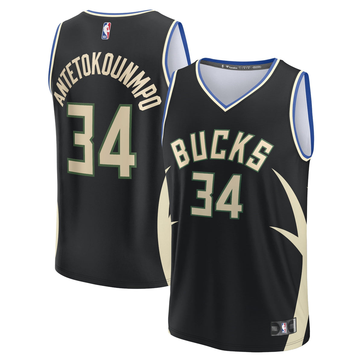 Youth Fanatics Branded Giannis Antetokounmpo Black Milwaukee Bucks Player Jersey - Statement Edition