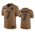 Men s Atlanta Falcons Bijan Robinson 2023 Brown Salute To Setvice Limited Stitched Jersey