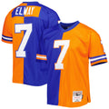 John Elway Denver Broncos Mitchell   Ness 1990 Split Legacy Replica Jersey   Royal/Orange