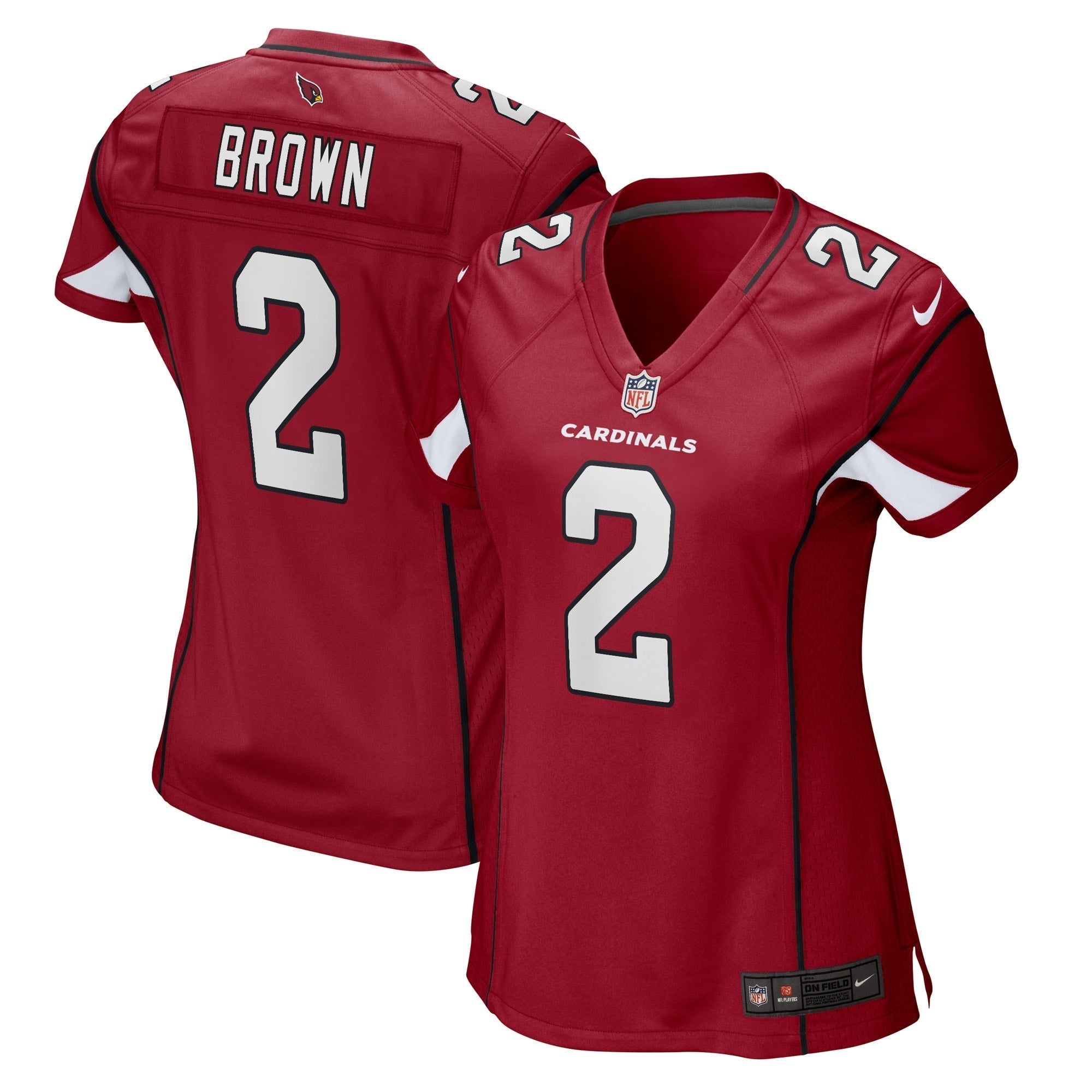Women s Nike Marquise Brown Cardinal Arizona Cardinals Game Player Jersey