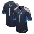 Number 1 Dad Tennessee Titans Nike Game Jersey   Navy