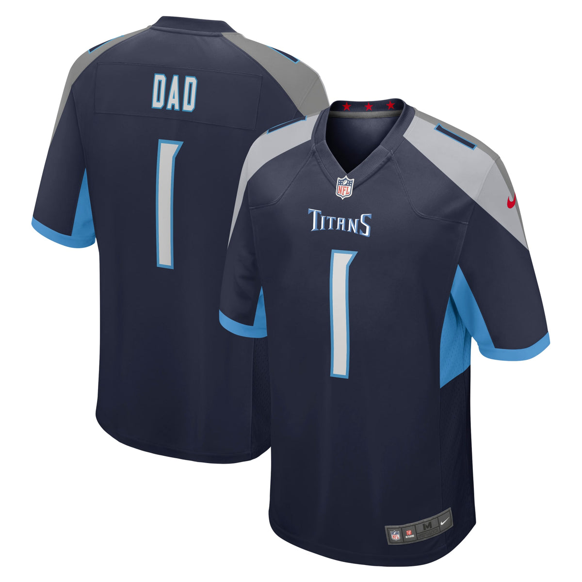 Number 1 Dad Tennessee Titans Nike Game Jersey   Navy
