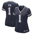 Women s Nike Number 1 Mom Navy Dallas Cowboys Game Jersey