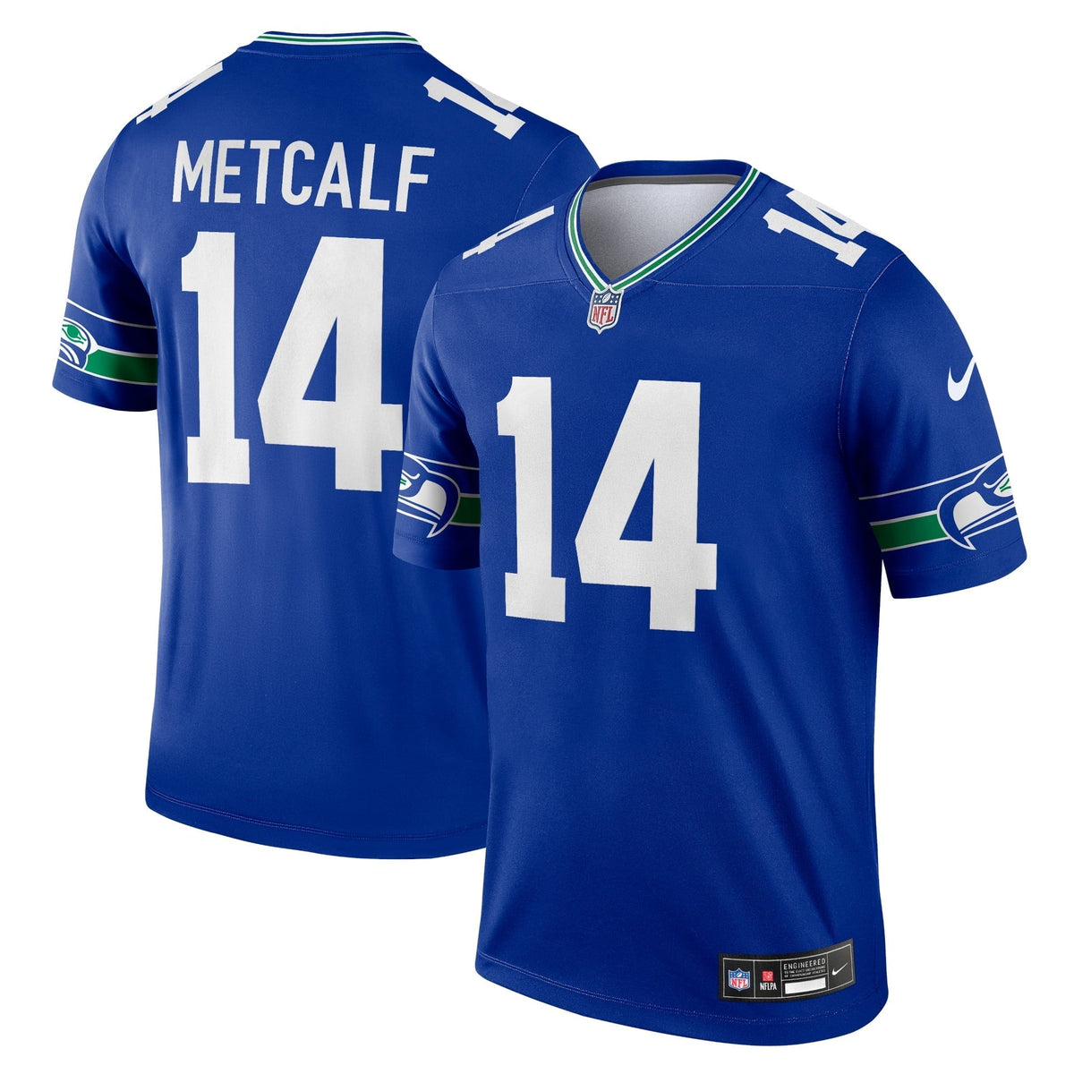 Men s Nike DK Metcalf Royal Seattle Seahawks Throwback Legend Player Jersey