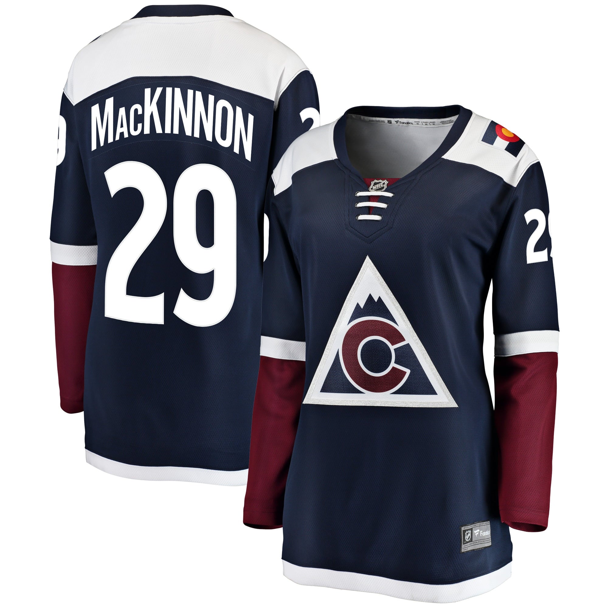 Women's Fanatics Branded Nathan MacKinnon Navy Colorado Avalanche Alternate Breakaway Player Jersey