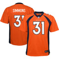 Justin Simmons Denver Broncos Nike Youth Game Jersey   Orange
