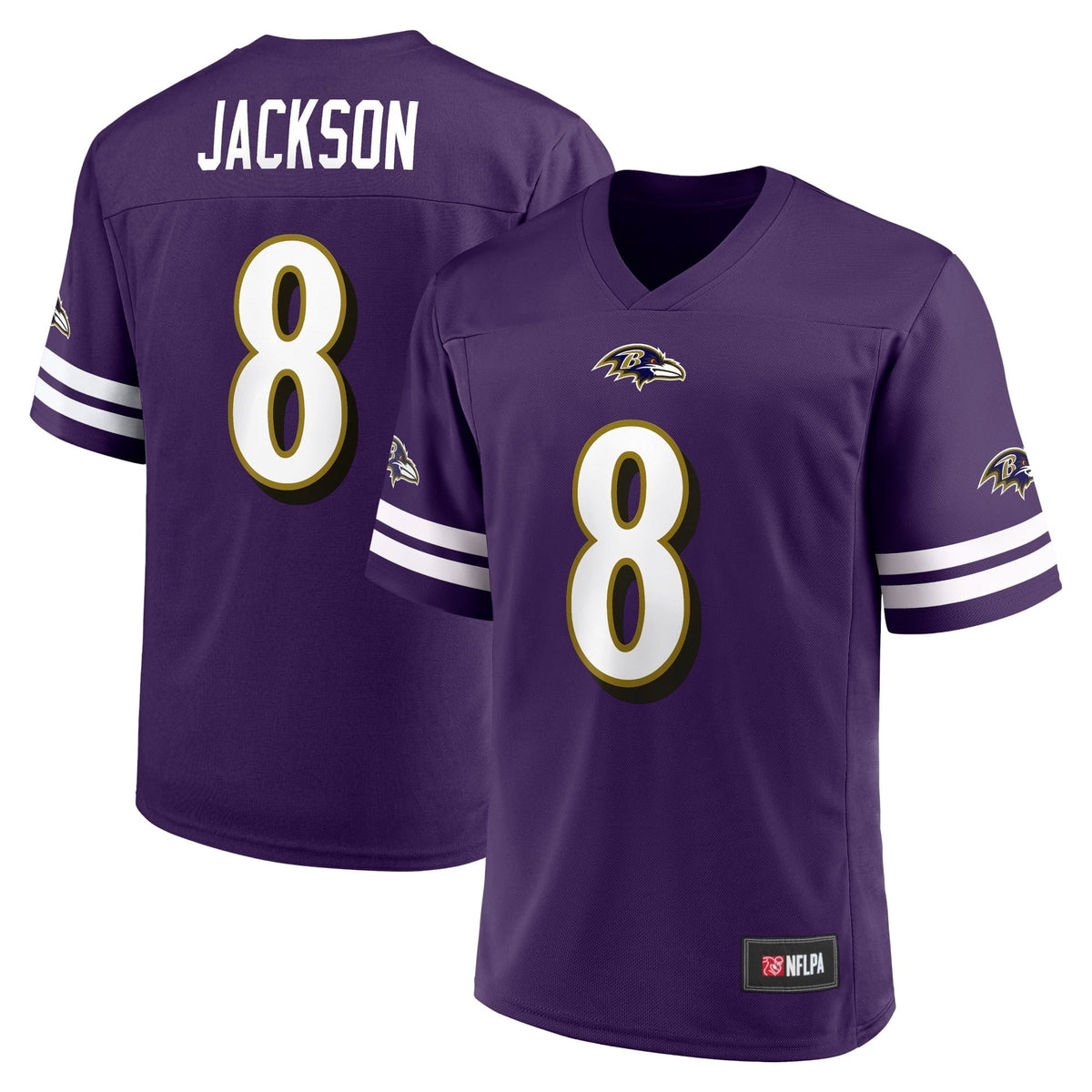Men s Fanatics Branded Lamar Jackson Purple Baltimore Ravens Replica Player Jersey