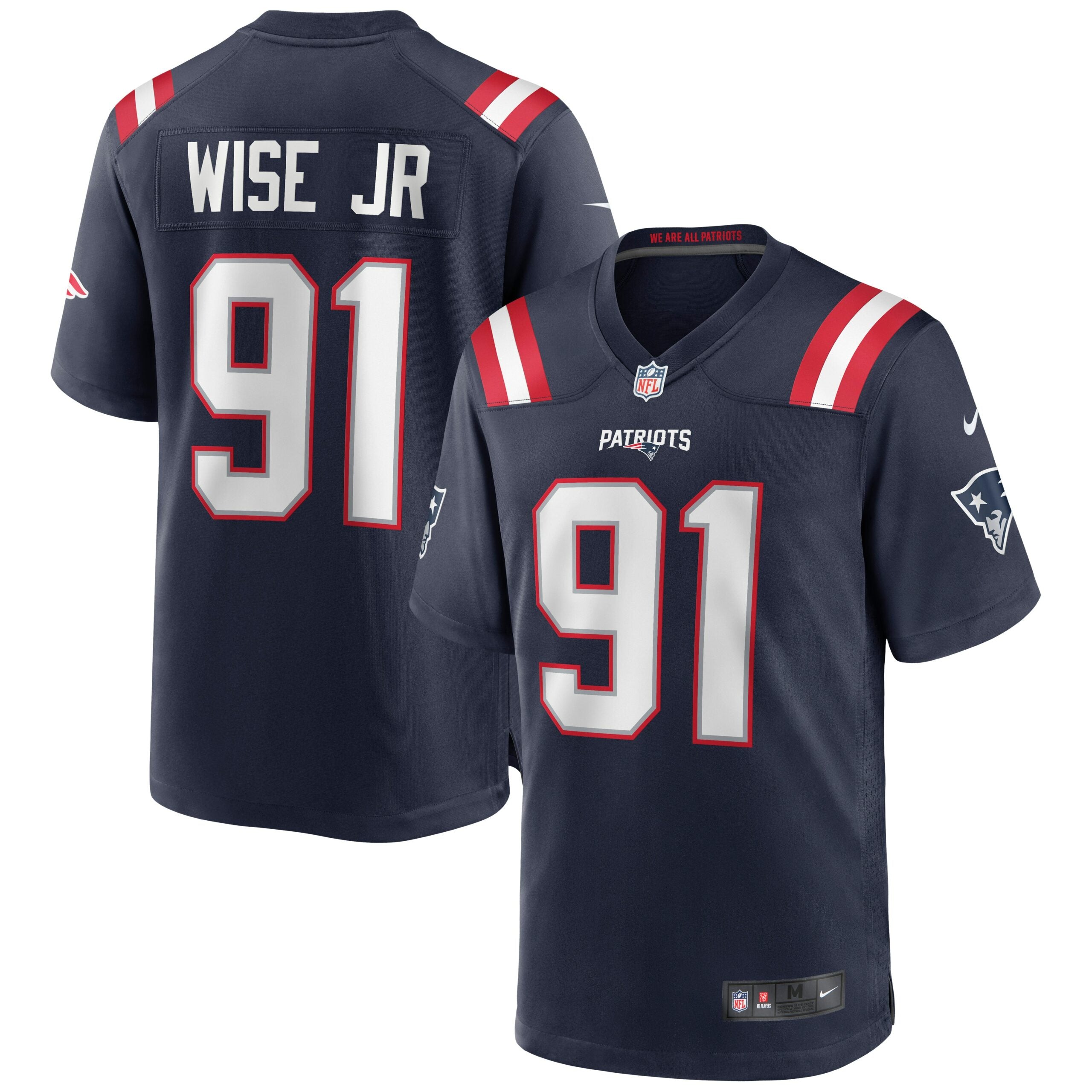 Deatrich Wise Jr. New England Patriots Nike Game Jersey   Navy