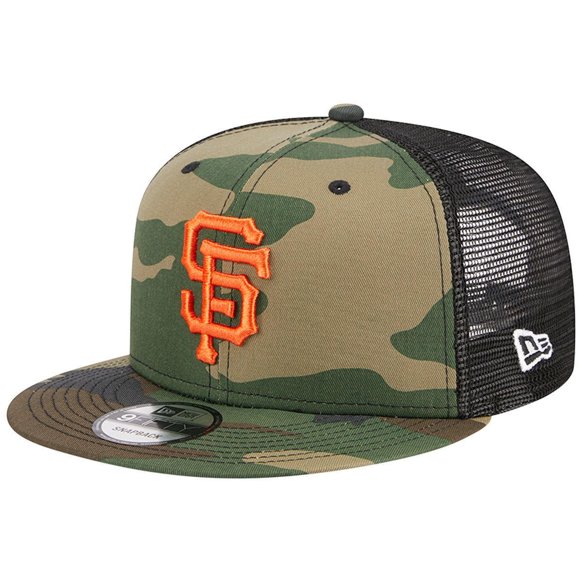 San Francisco Giants New Era Woodland Camo Trucker 9FIFTY Snapback Hat - Camo