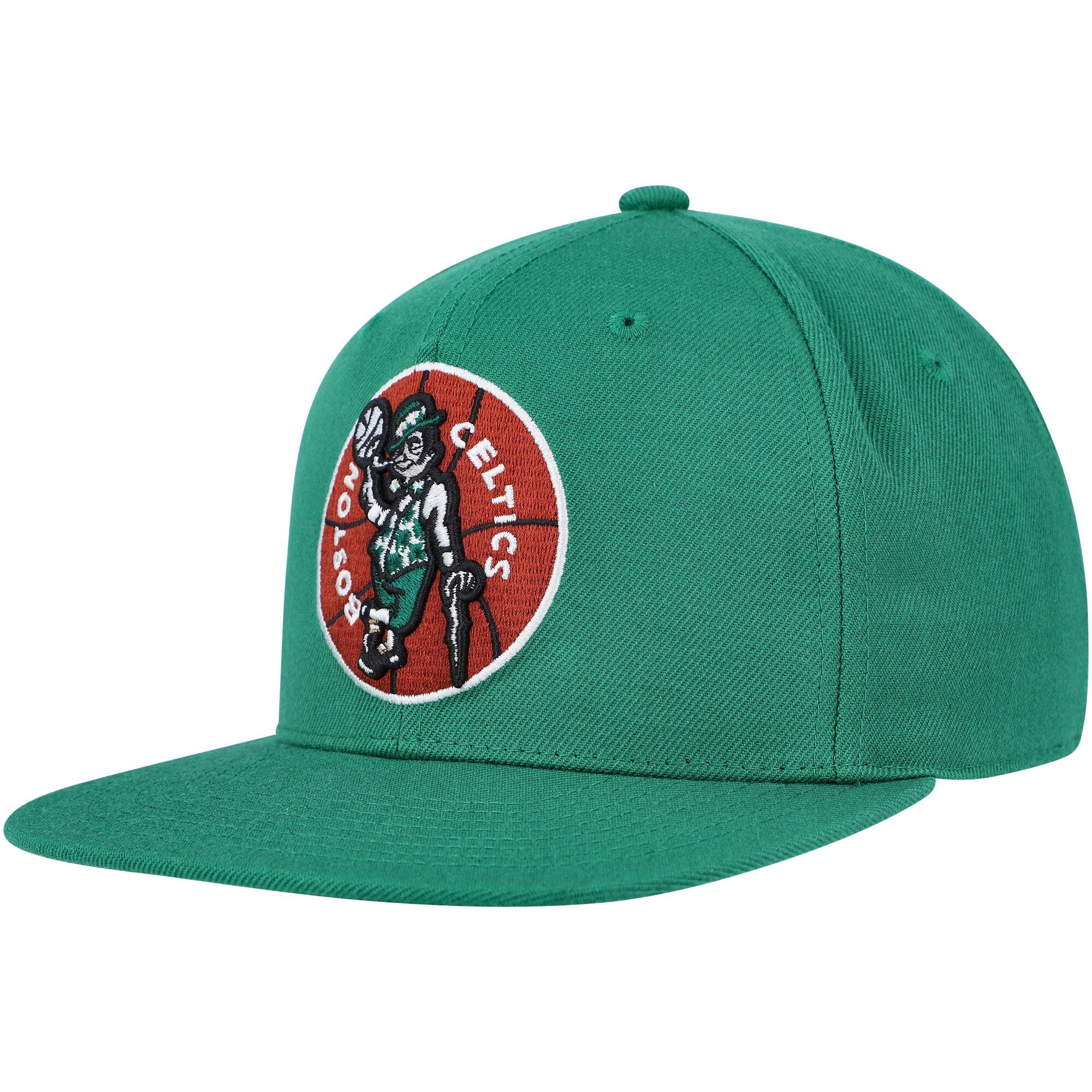Boston Celtics Mitchell & Ness Hardwood Classics MVP Team Ground 2.0 Fitted Hat - Kelly Green