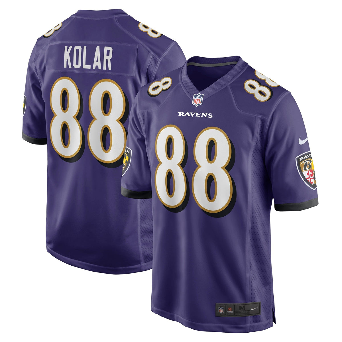 Men s Nike Charlie Kolar Purple Baltimore Ravens Player Game Jersey