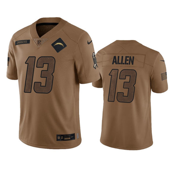 Men s Los Angeles Chargers Keenan Allen 2023 Brown Salute To Service Limited Stitched Jersey