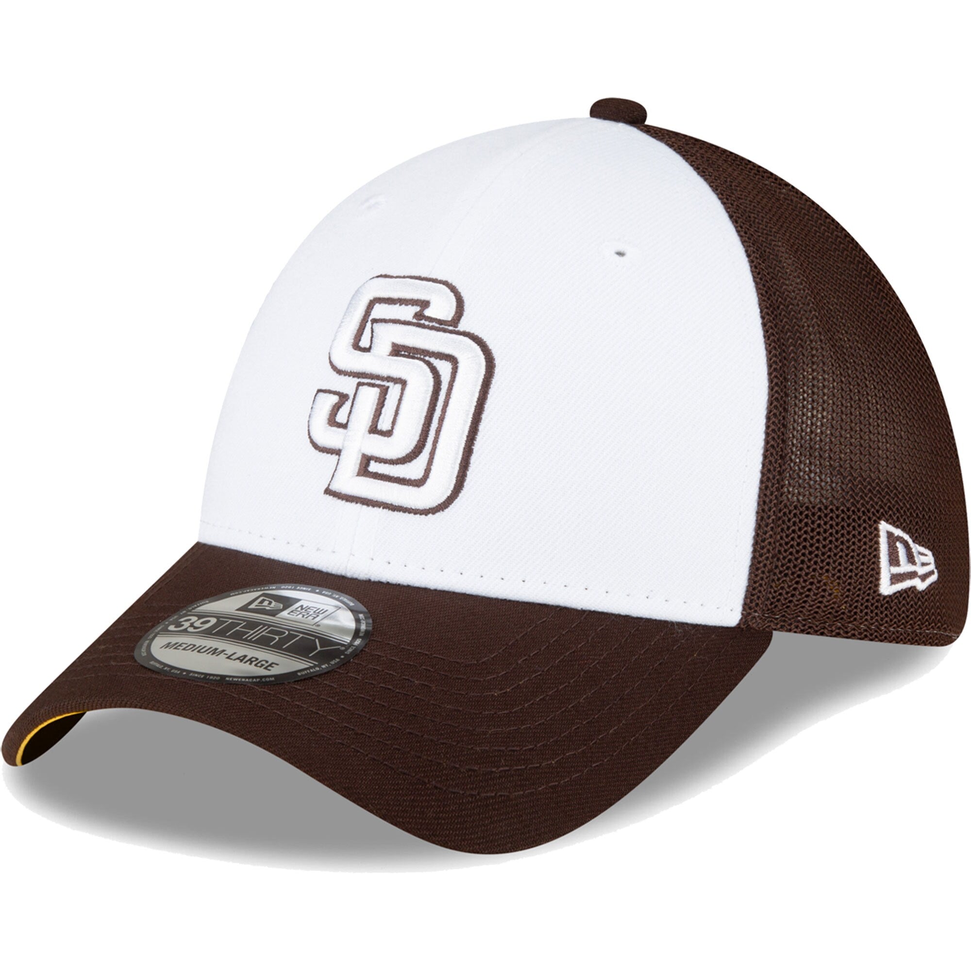 San Diego Padres New Era 2023 On-Field Batting Practice 39THIRTY Flex Hat - Brown/White