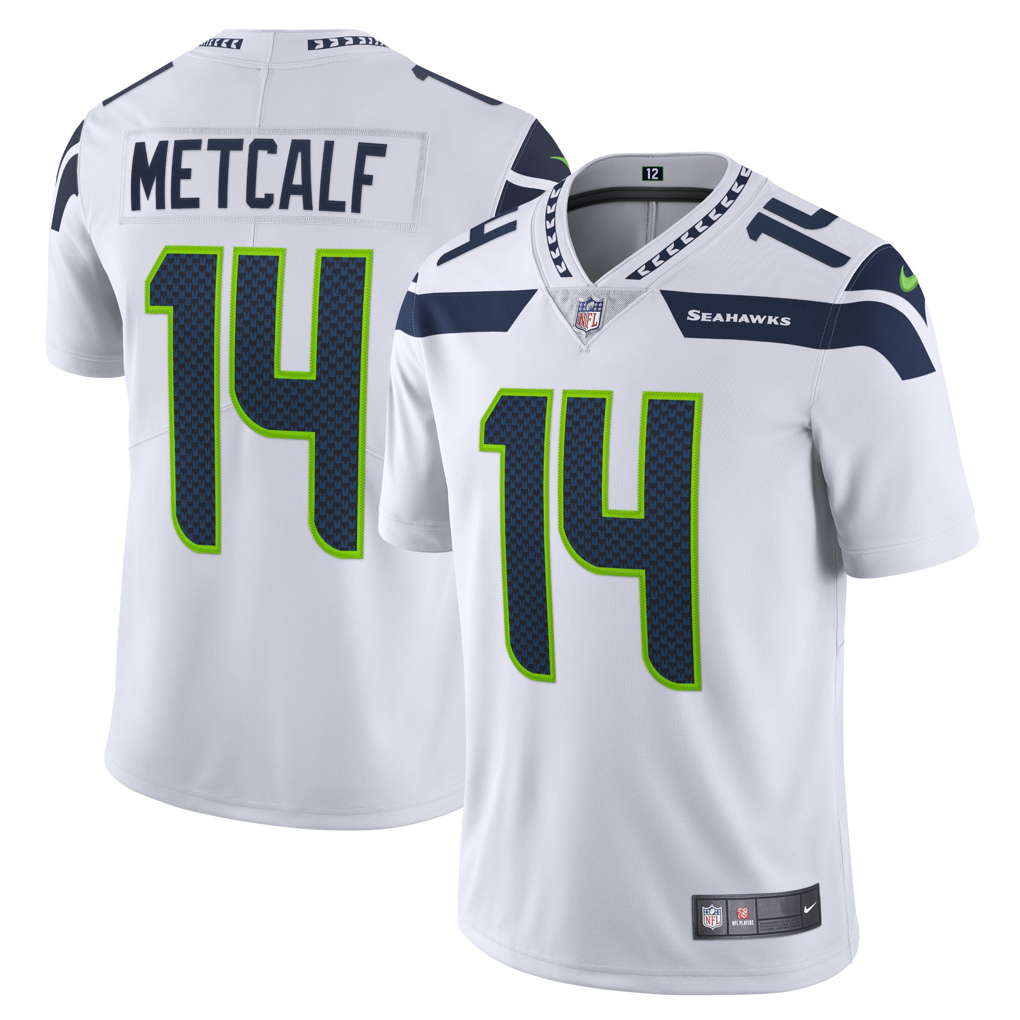 DK Metcalf Seattle Seahawks Nike Vapor Limited Jersey White