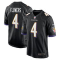 Zay Flowers Baltimore Ravens Nike Team Game Jersey   Black