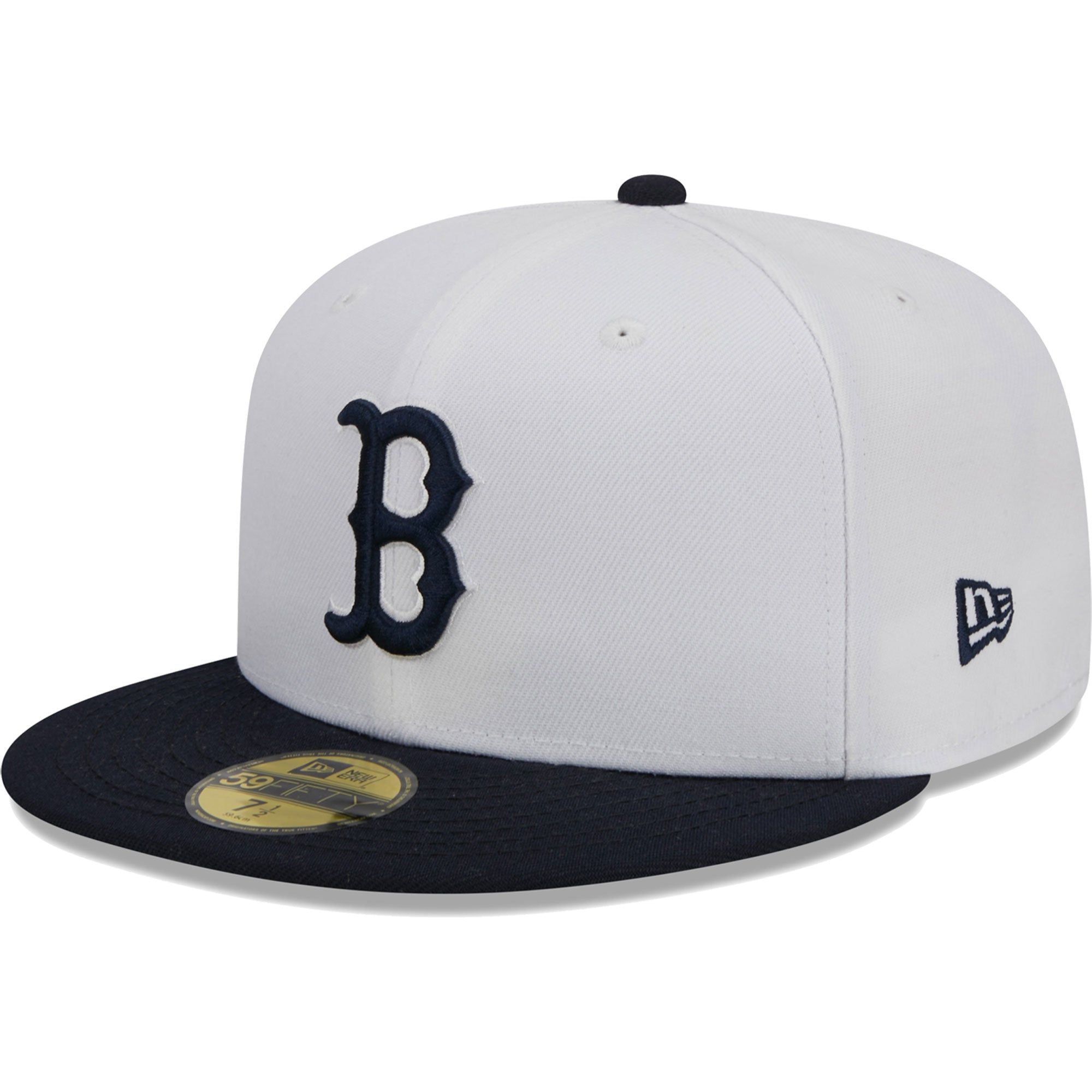 Boston Red Sox New Era Optic 59FIFTY Fitted Hat - White/Navy