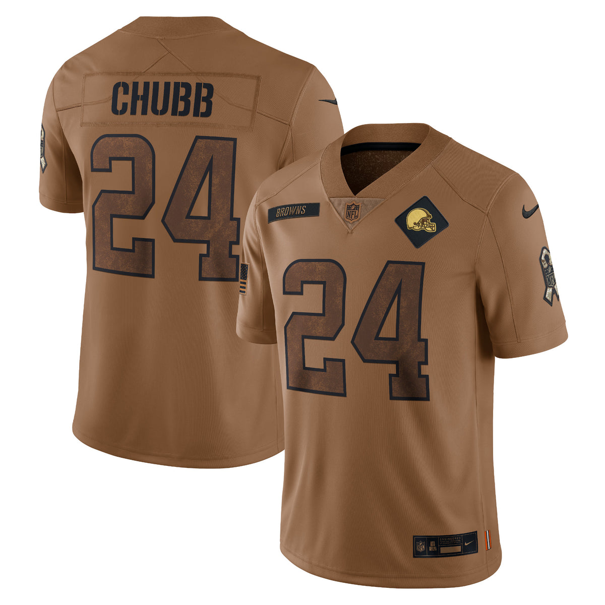 Nick Chubb Cleveland Browns Nike 2023 Salute To Service Limited Jersey   Brown