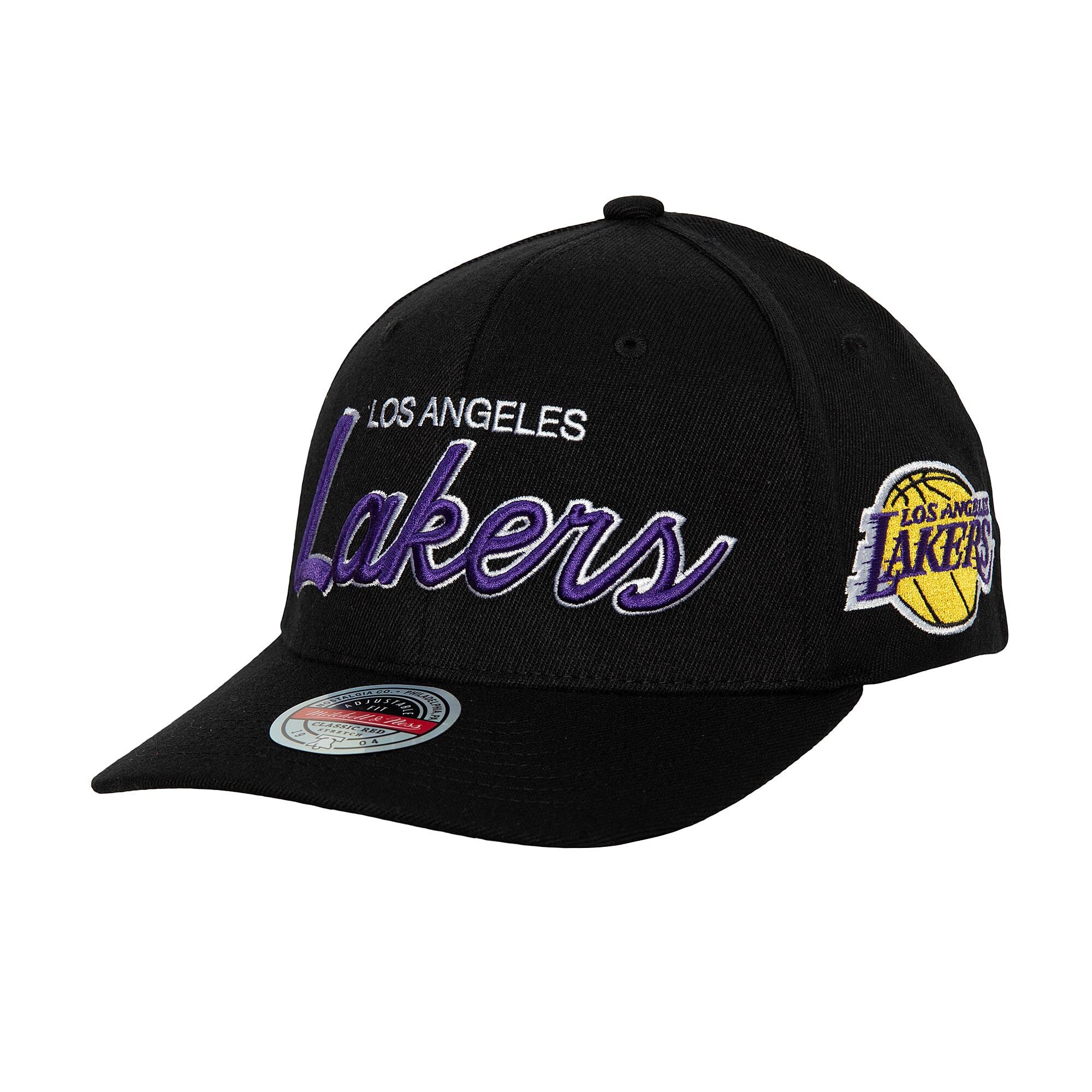 Los Angeles Lakers Mitchell & Ness MVP Team Script 2.0 Stretch-Snapback Hat - Black