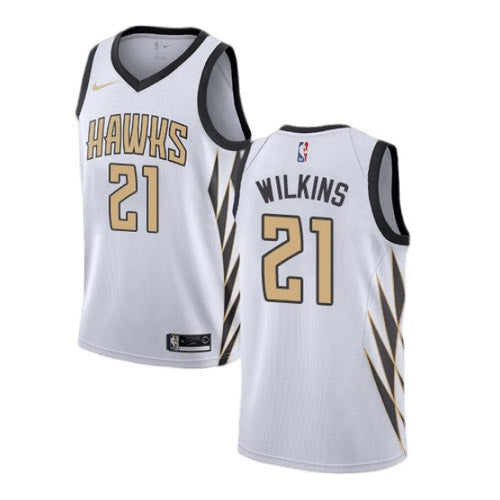 Men's Atlanta Hawks, NBA Jerseys Dominique Wilkins City Edition Jersey - White