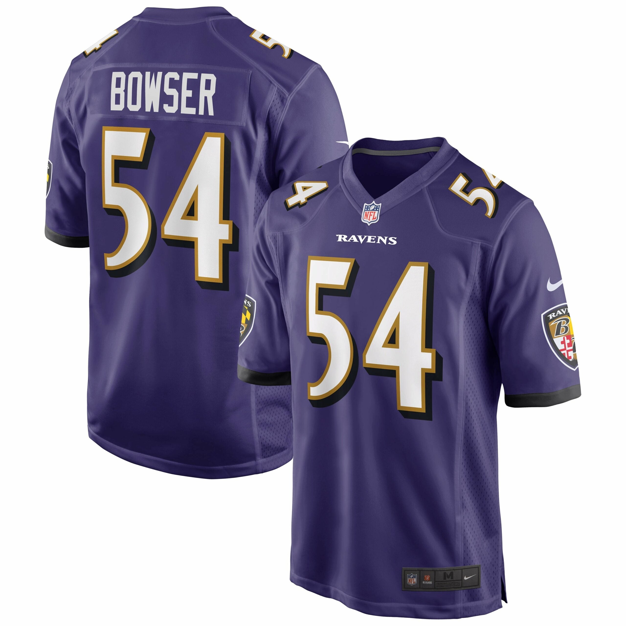 Men s Nike Tyus Bowser Purple Baltimore Ravens Game Player Jersey