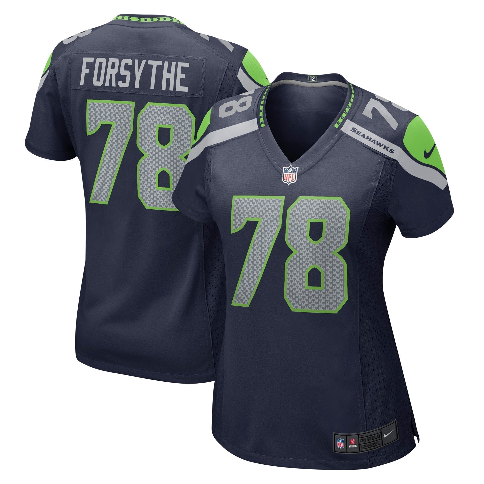 Women s Nike Stone Forsythe College Navy Seattle Seahawks Game Jersey