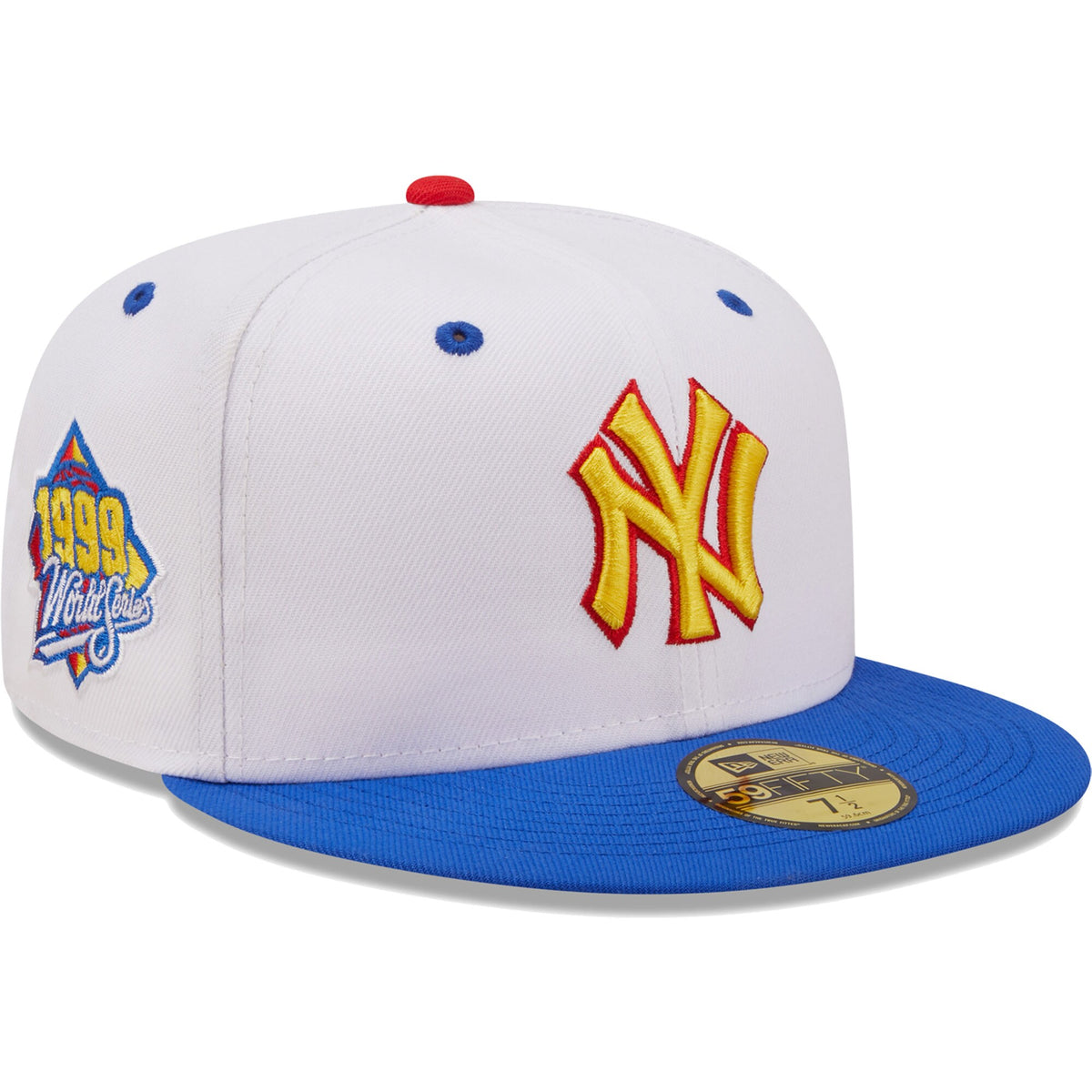 New York Yankees New Era 1999 World Series Cherry Lolli 59FIFTY Fitted Hat - White/Royal