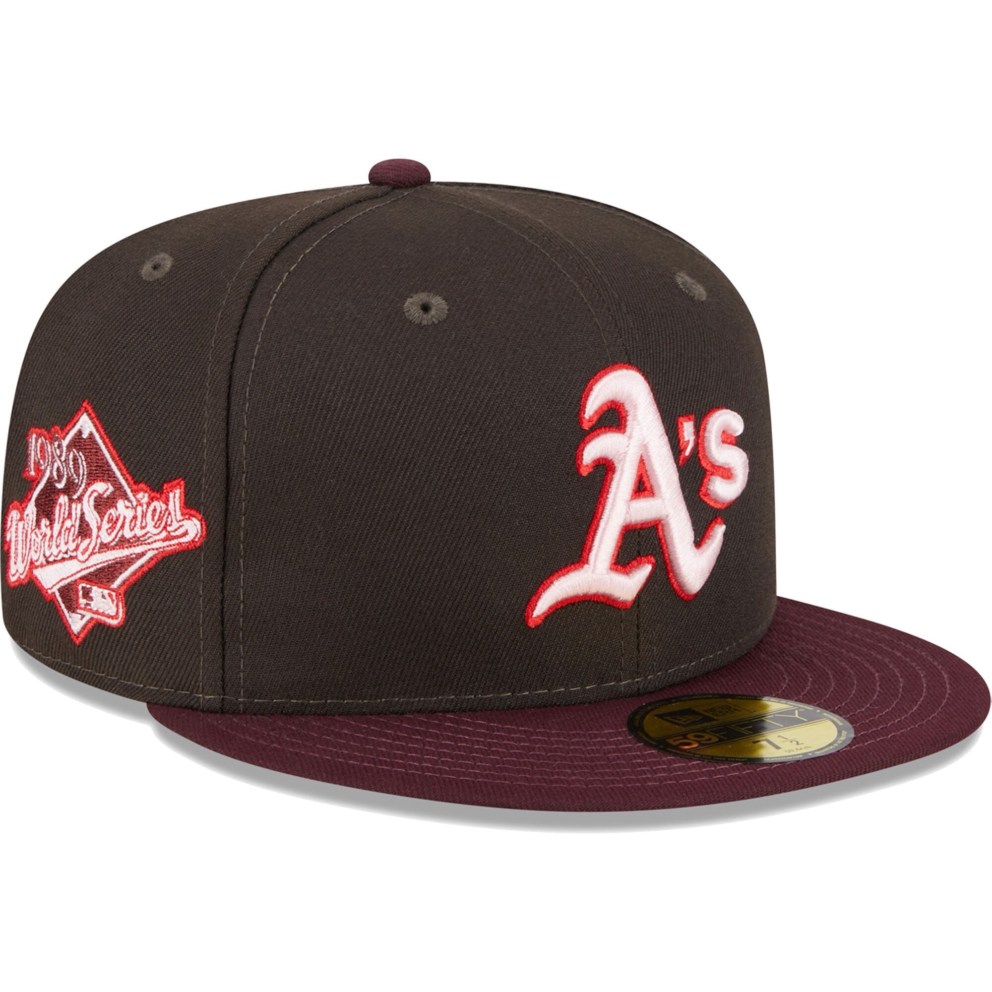 Oakland Athletics New Era Chocolate Strawberry 59FIFTY Fitted Hat - Brown/Maroon