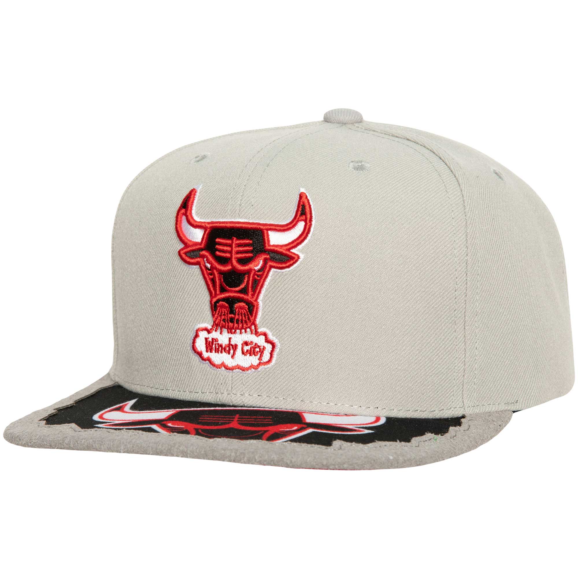 Chicago Bulls Mitchell & Ness Munch Time Snapback Hat - Gray
