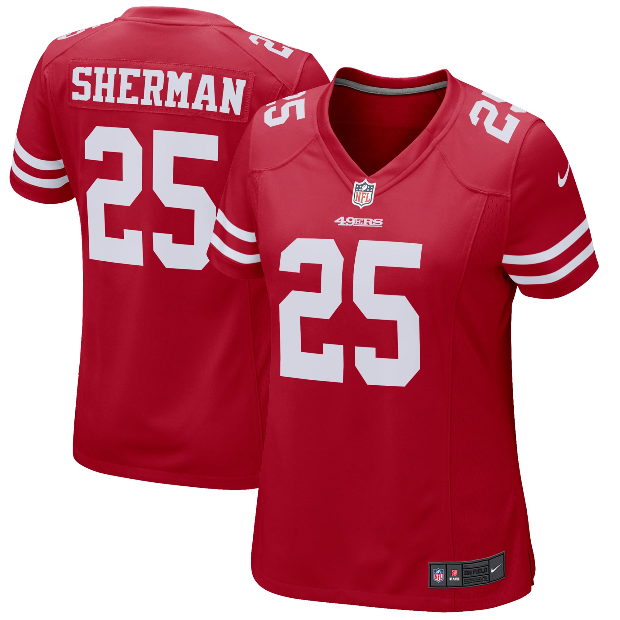 Richard Sherman San Francisco 49ers Nike Women s Game Player Jersey   Scarlet