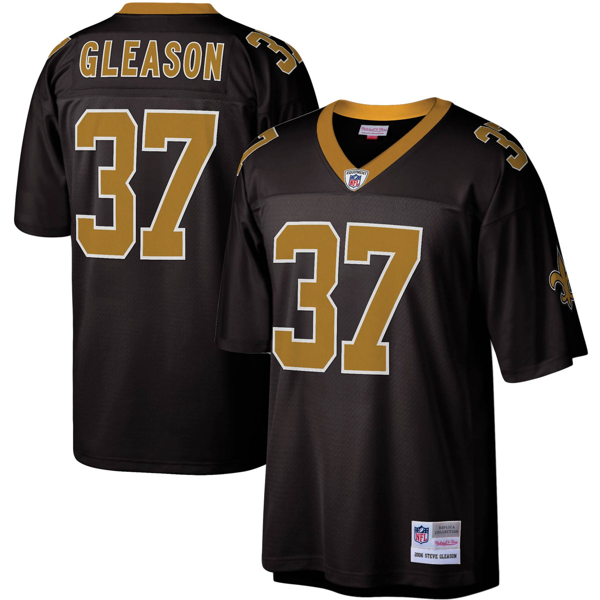Steve Gleason New Orleans Saints Mitchell   Ness Legacy Replica Jersey   Black