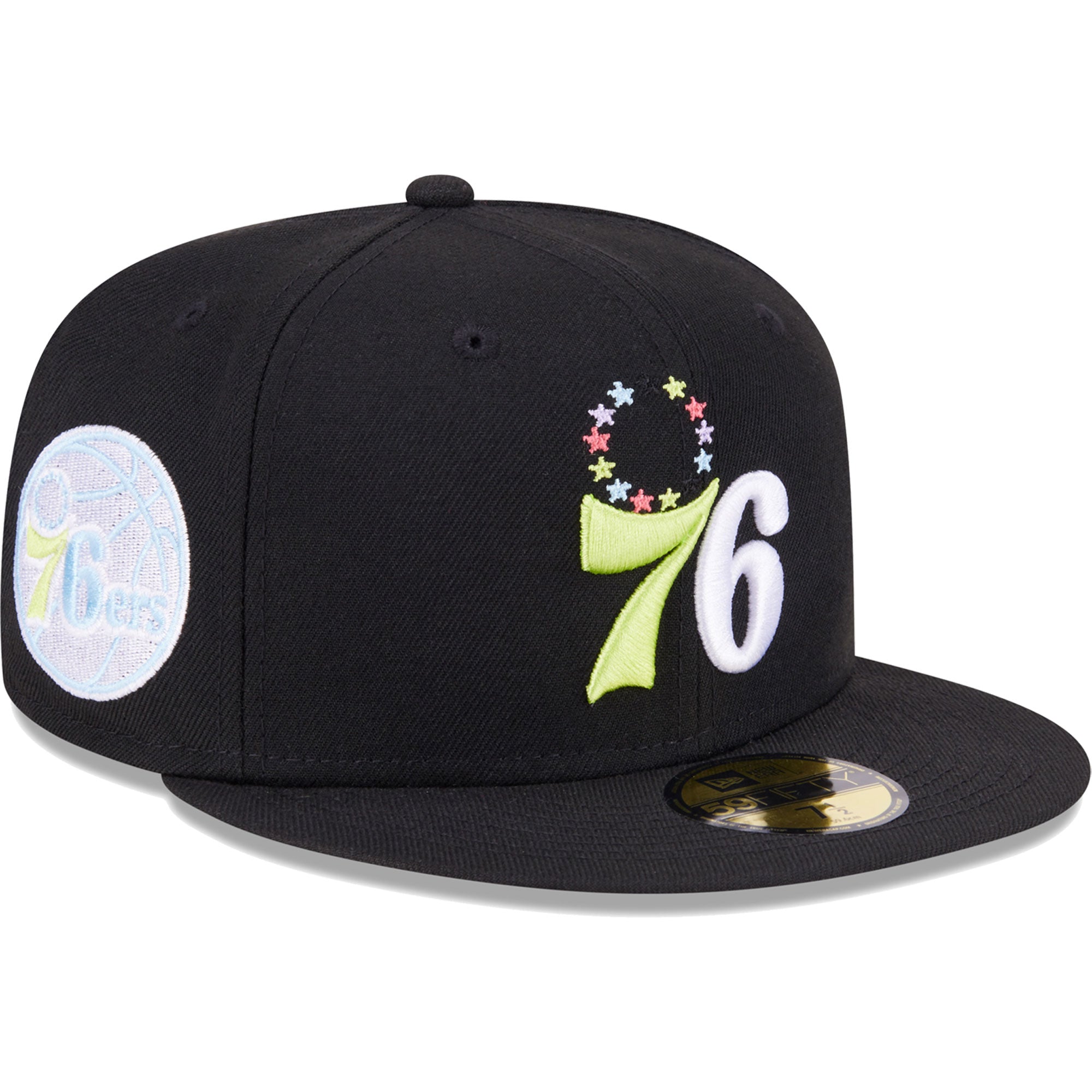 Philadelphia 76ers New Era Color Pack 59FIFTY Fitted Hat - Black