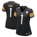 Women s Nike Number 1 Mom Black Pittsburgh Steelers Game Jersey